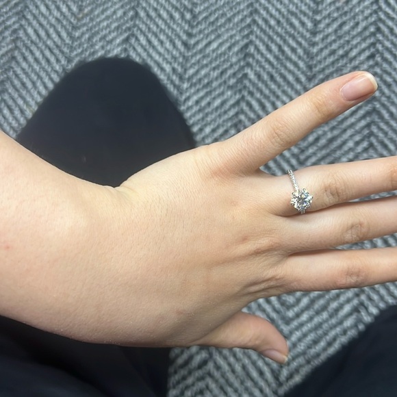 Moissainte/Diamond Engagement Ring - Picture 7 of 17